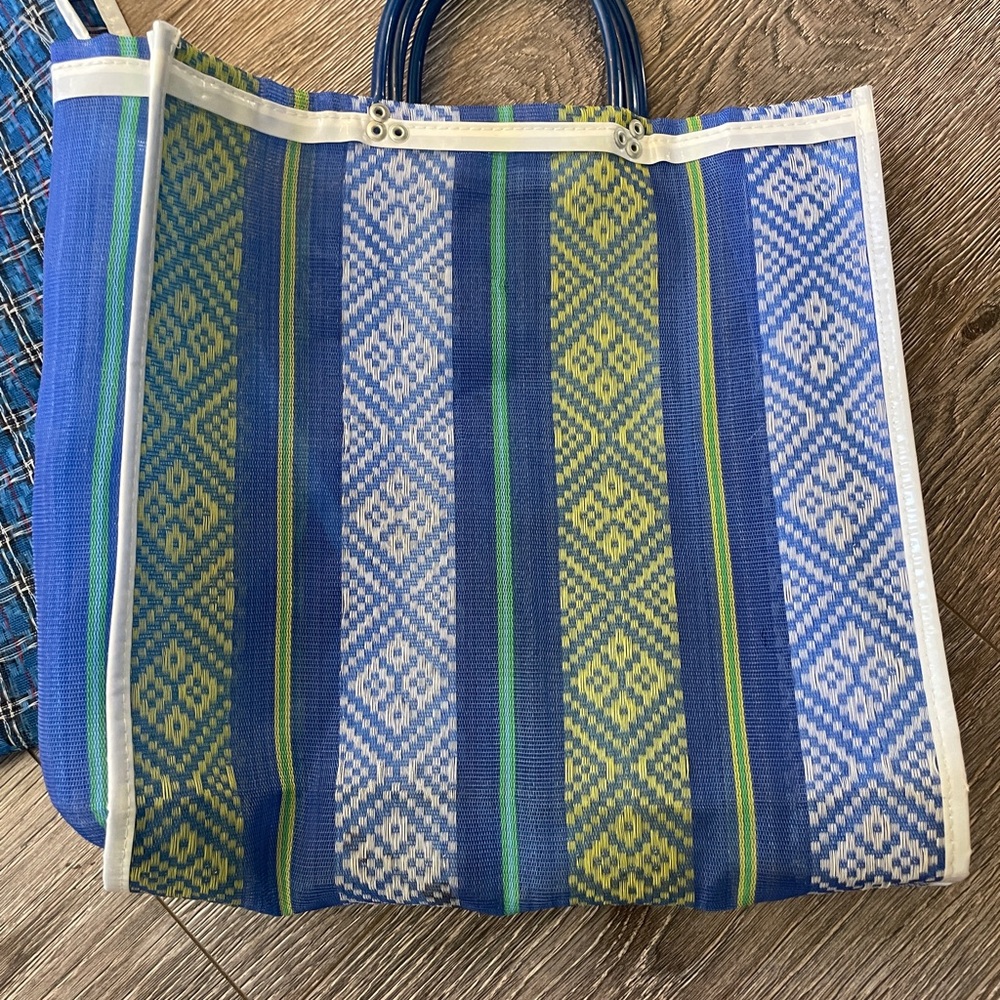 Two Mexican Patterned Market Bags - Picture 3 of 6